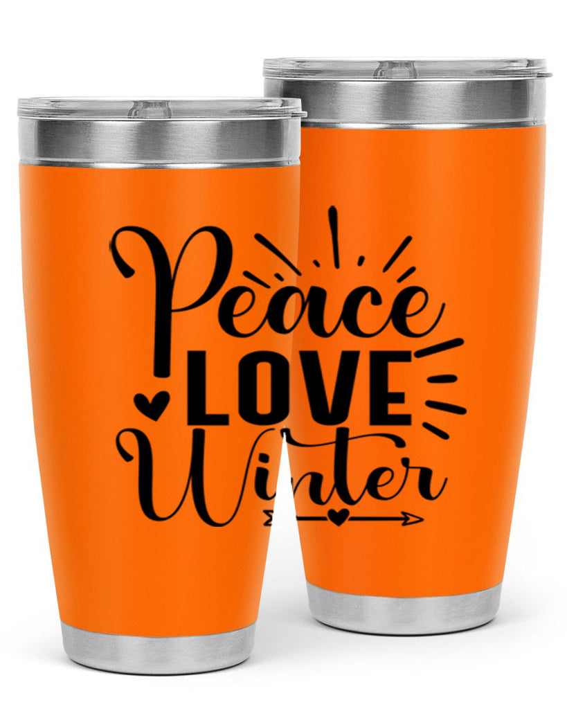 Peace Love Winter 331#- winter- Tumbler