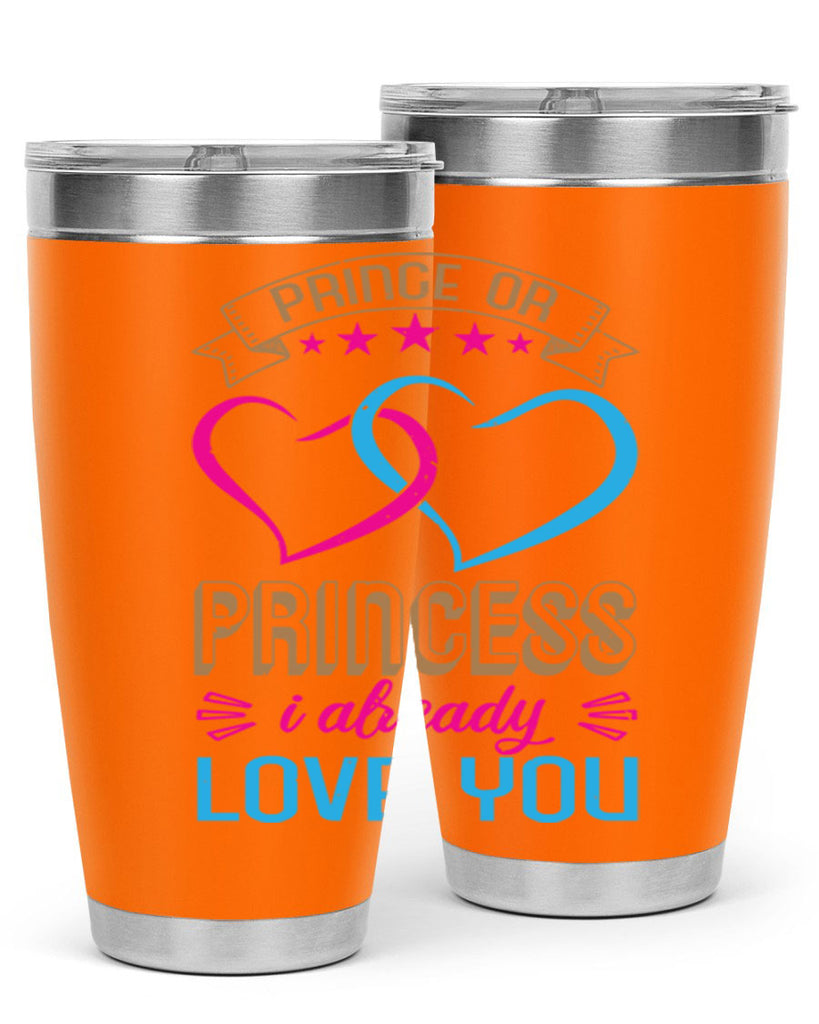 Prince or Princess I already love you Style 18#- baby shower- tumbler