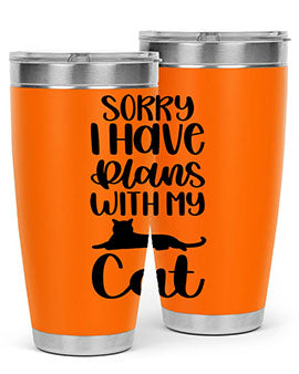 Sorry I Have Plans Style 105#- cat- Tumbler