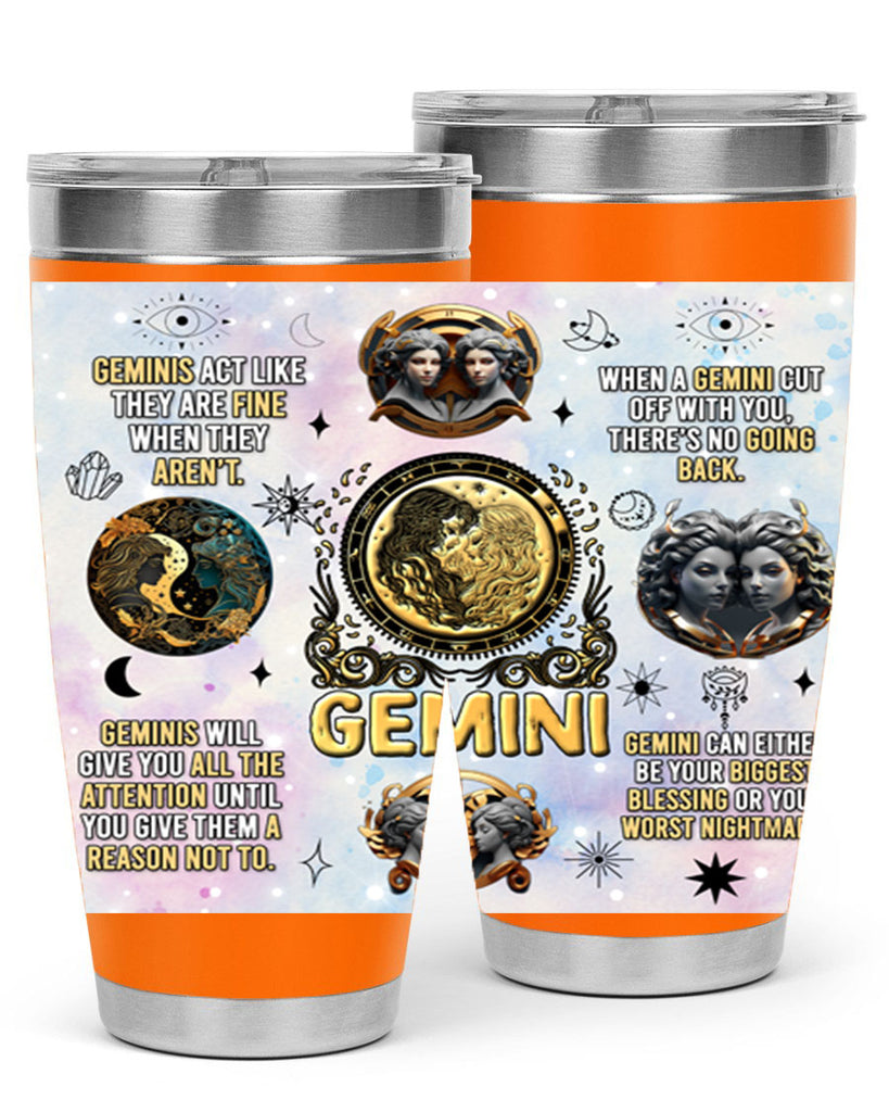 StraightGemini 472#- zodiac- Tumbler
