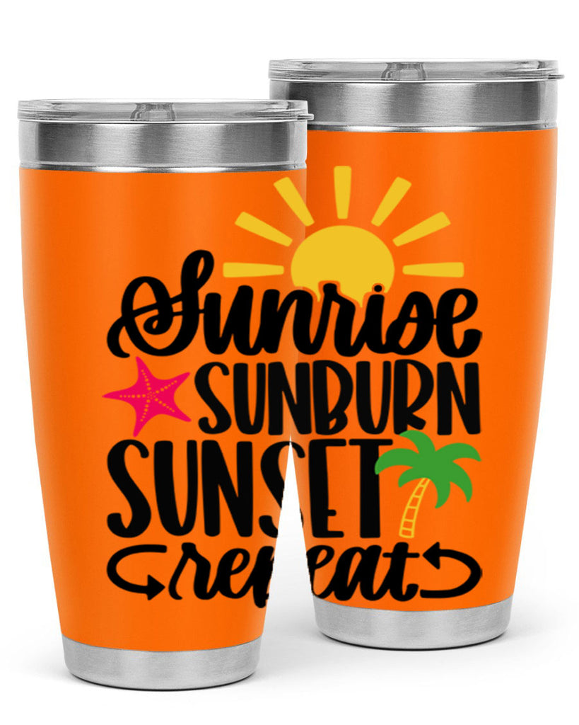 Sunrise Sunburn Sunset Repeat Style 16#- summer- Tumbler