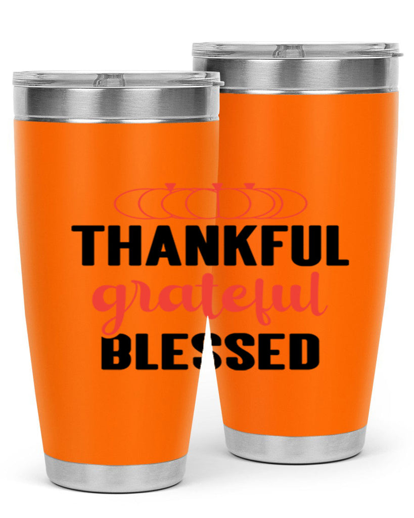 Thankful grateful blessed 603#- fall- Tumbler