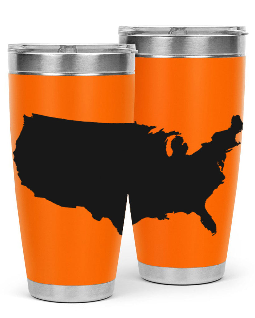USA Solid Map Style 76#- Fourt Of July- Tumbler