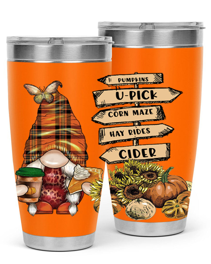VintageFallGnome 625#- fall- Tumbler