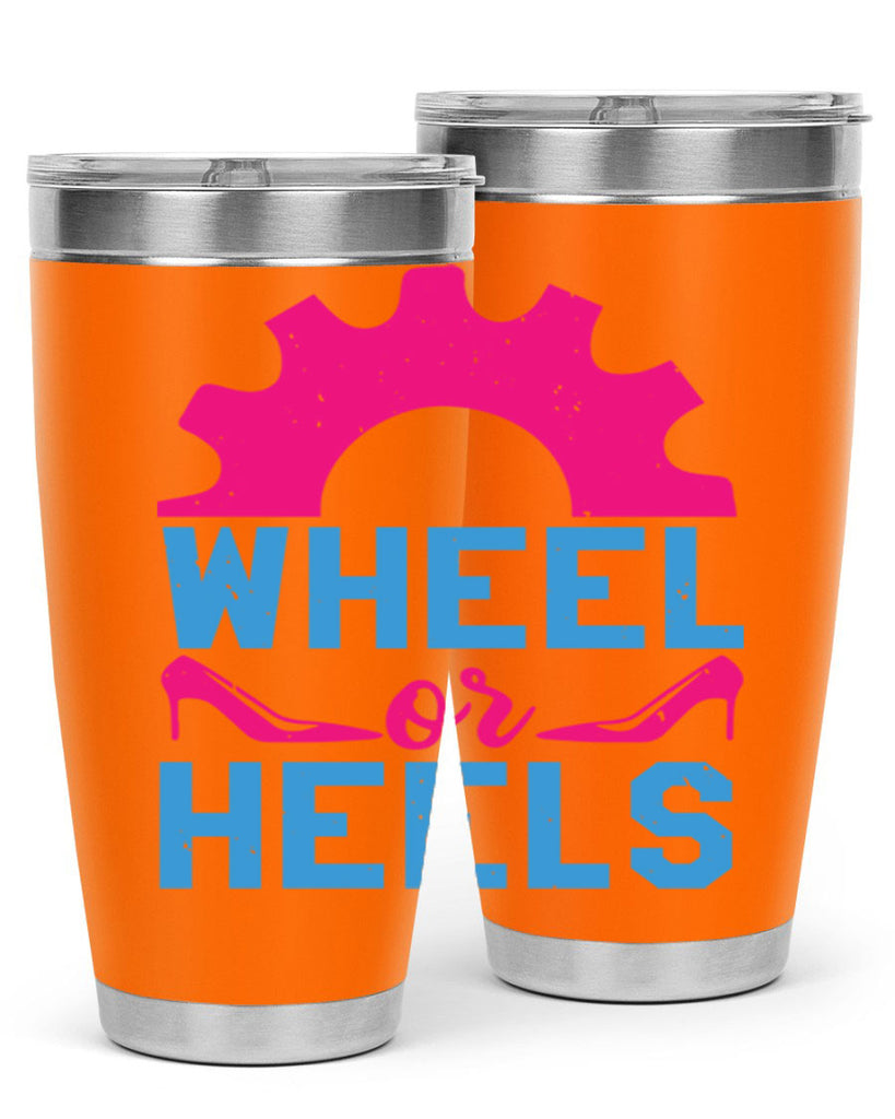 Wheel or Heels Style 8#- baby shower- tumbler