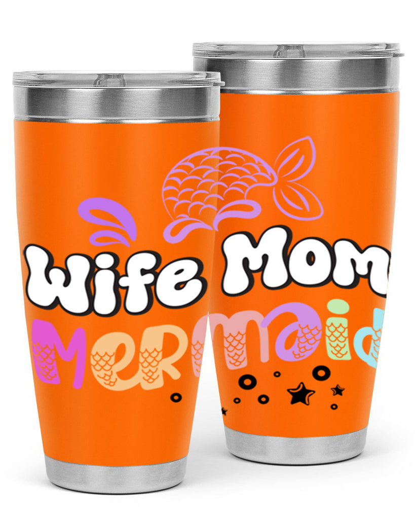 Wife Mom Mermaid 676#- mermaid- Tumbler