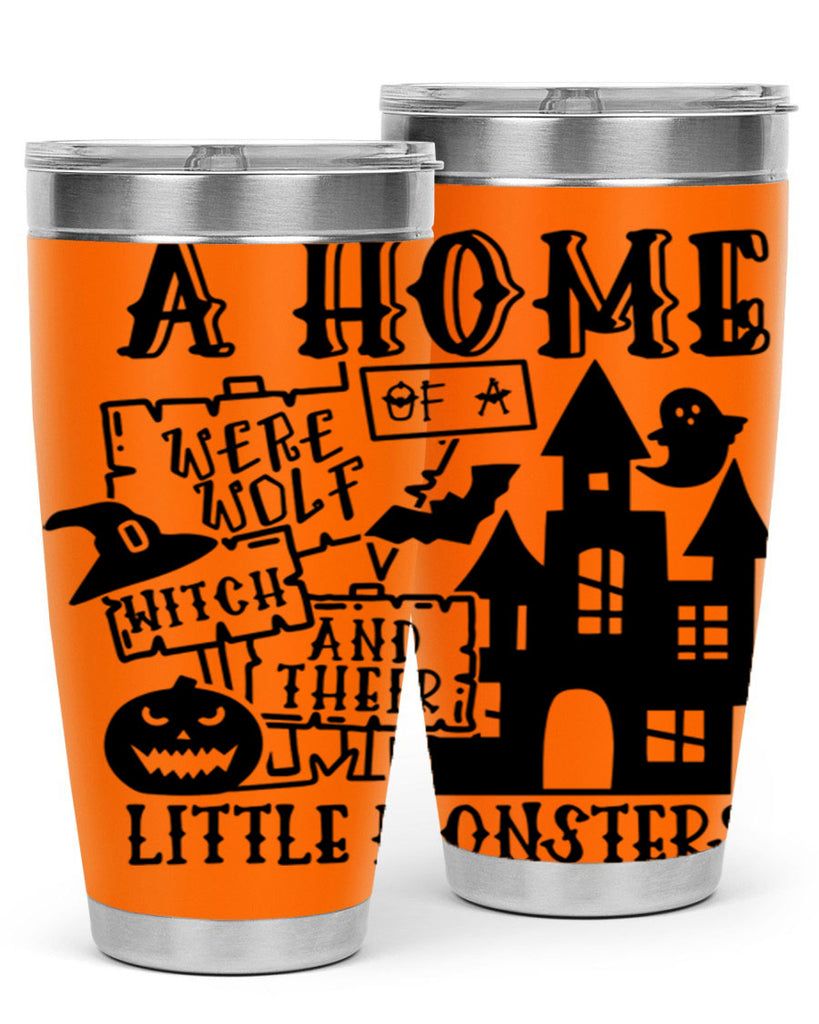 a home of a were wolf witch and their little monsters 96#- halloween- Tumbler