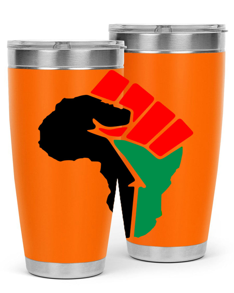 african power fist 274#- black words phrases- Cotton Tank