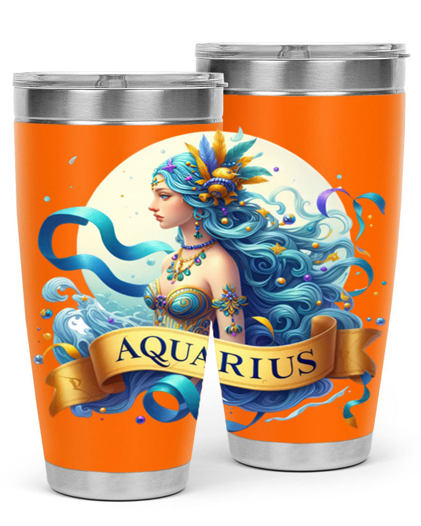 aquarius 84#- zodiac- Tumbler