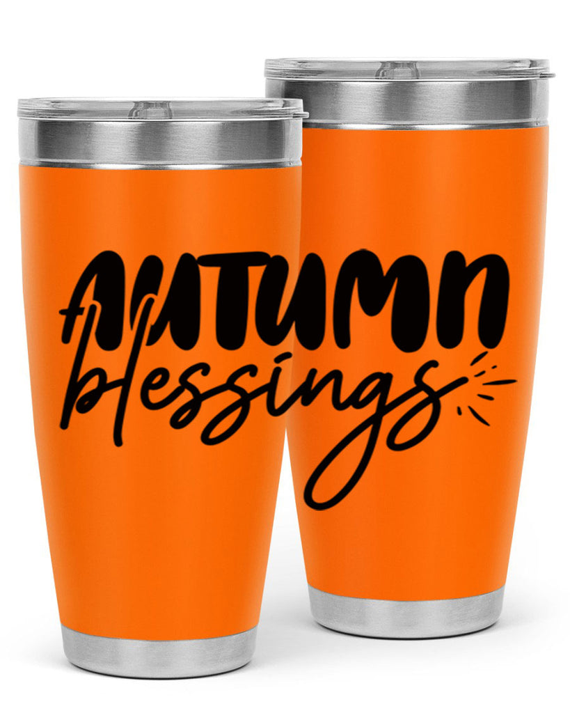 autumn blessings 65#- thanksgiving- Tumbler