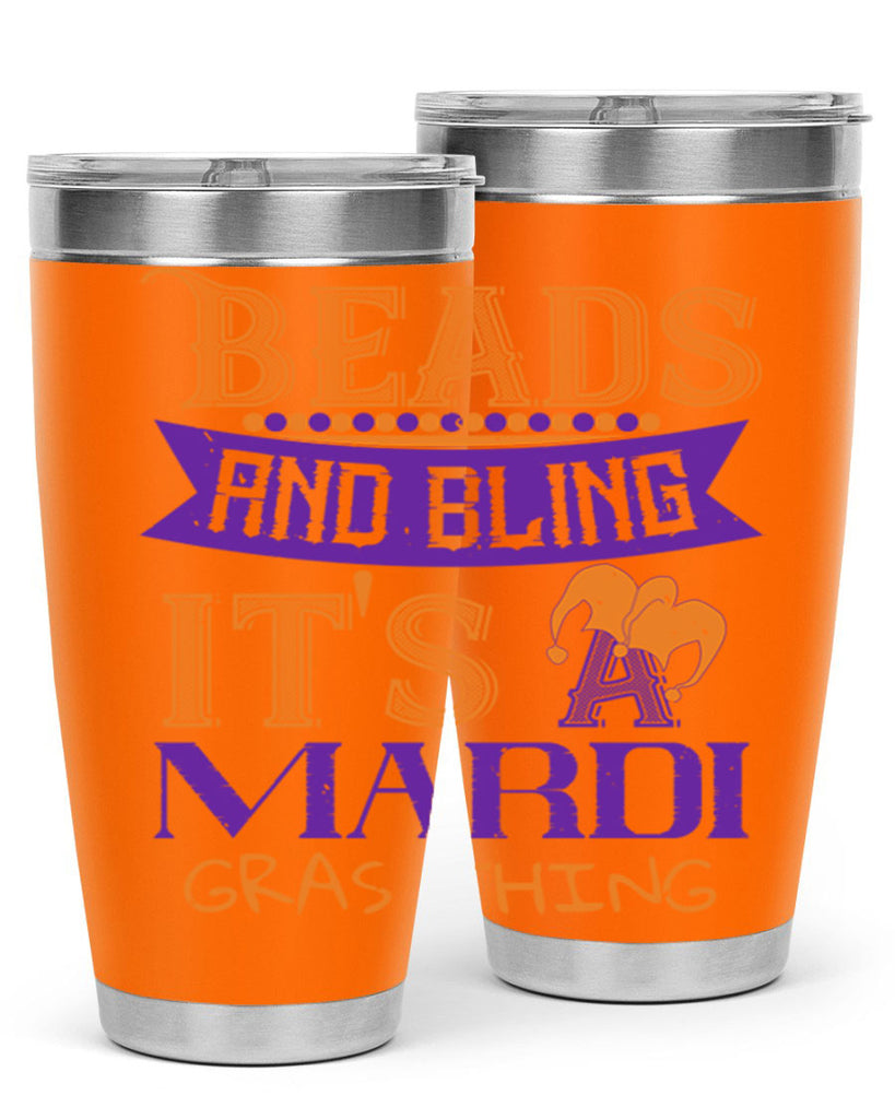 beads and bling its a mardi gras thing 51#- mardi gras- Tumbler
