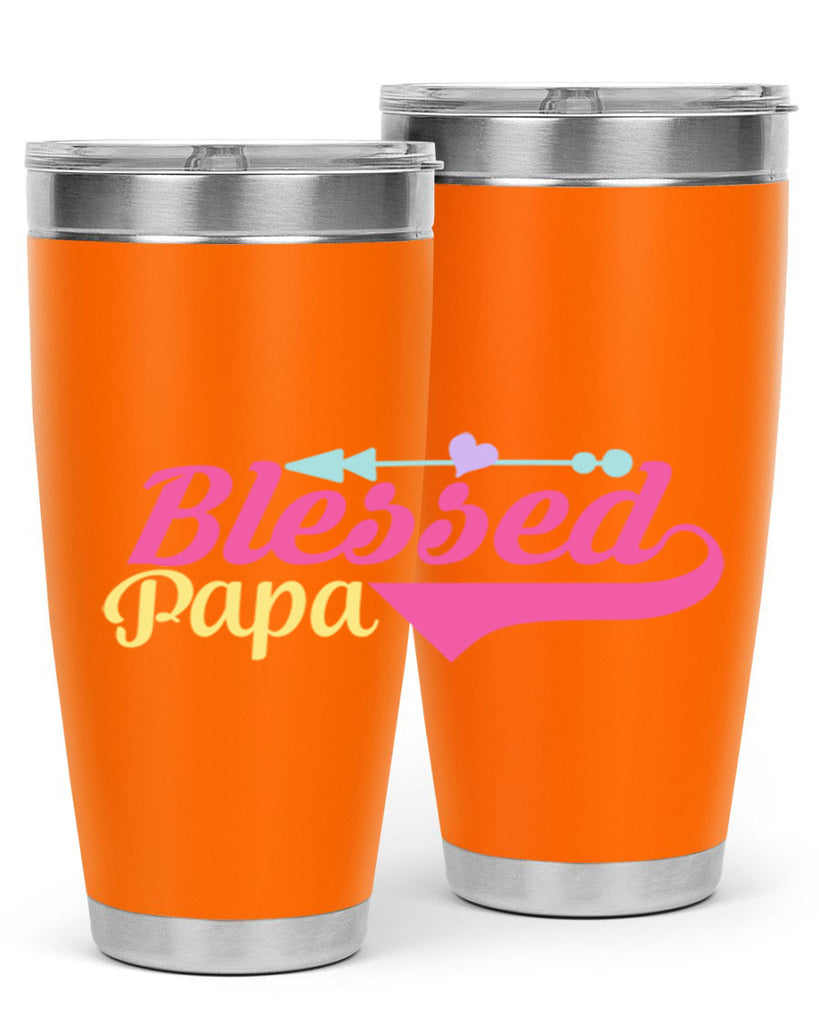blessed papa 73#- grandpa - papa- Tumbler
