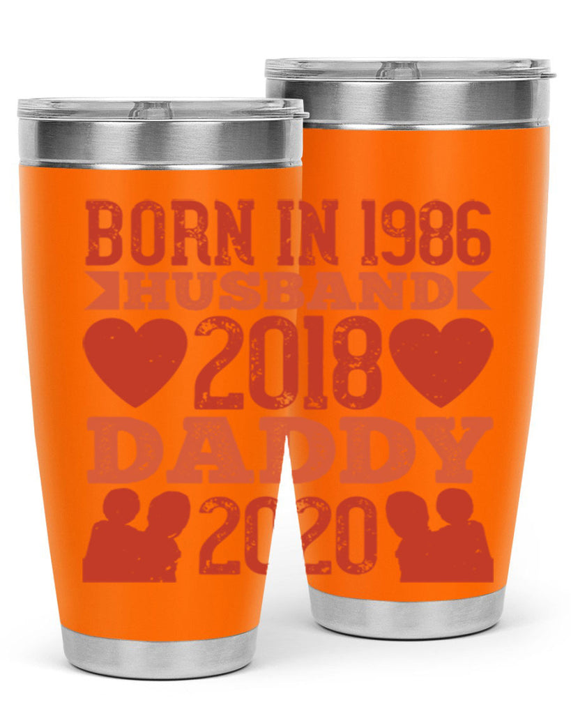 born in husband daddy 123#- fathers day- Tumbler