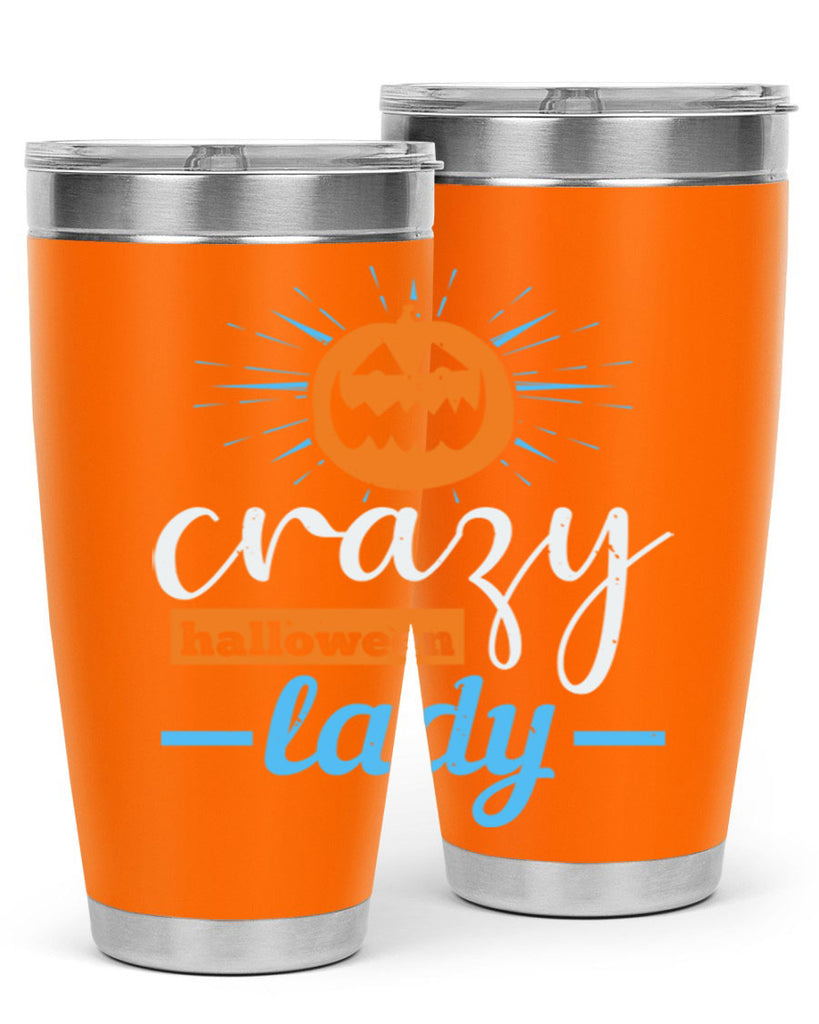 crazy halloween lady 118#- halloween- Tumbler