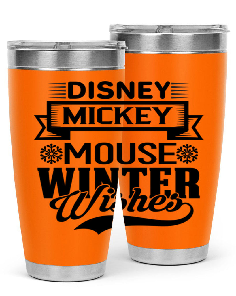 disney mickey mouse winter wishes 93#- winter- Tumbler