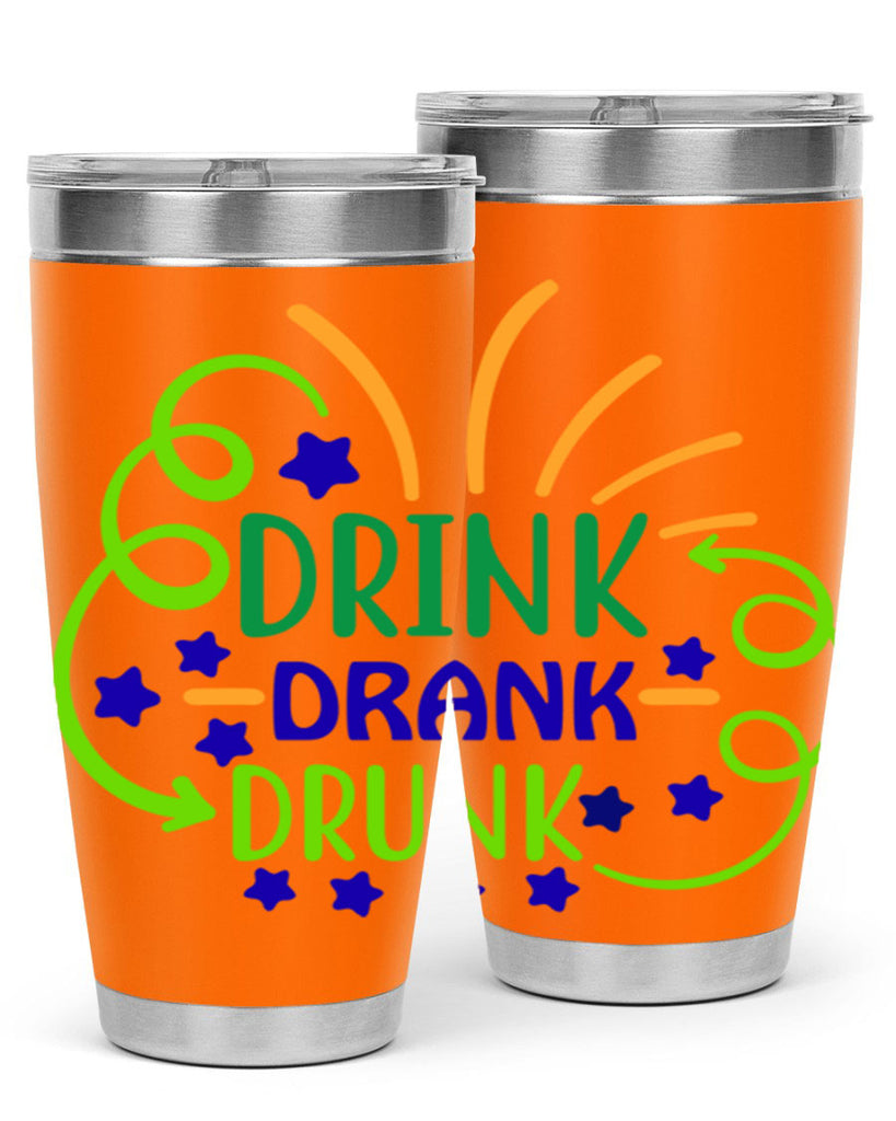 drink drank drunk 23#- mardi gras- Tumbler