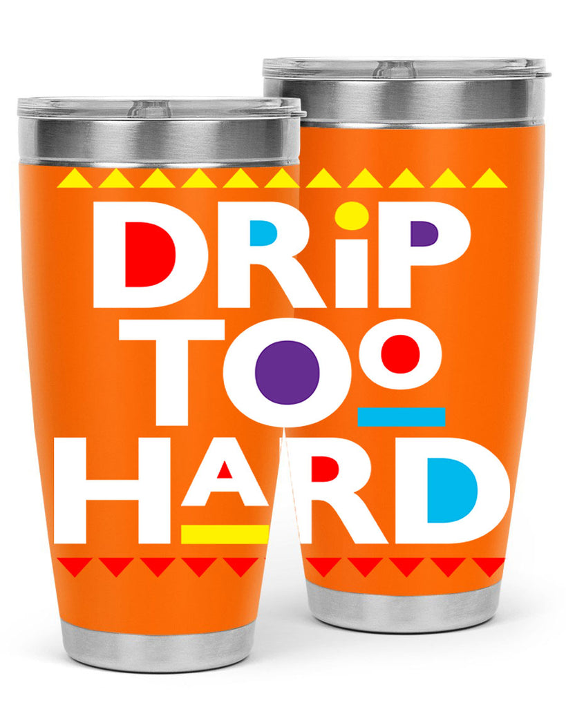 drip too hard 163#- black words phrases- Cotton Tank