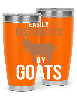 easily distracted by goats Style 5#- goat- Tumbler