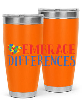 embrace differences Style 13#- autism- Tumbler