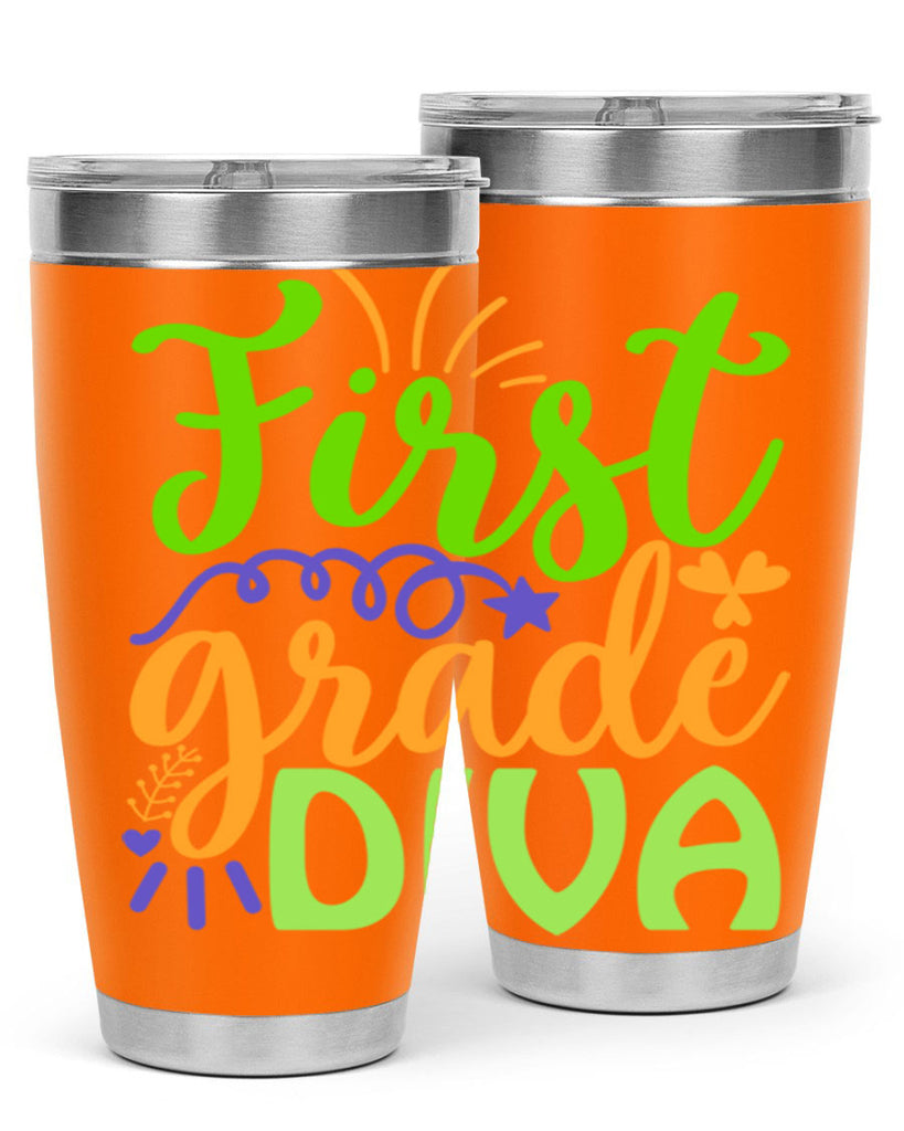 first grade diva 21#- mardi gras- Tumbler