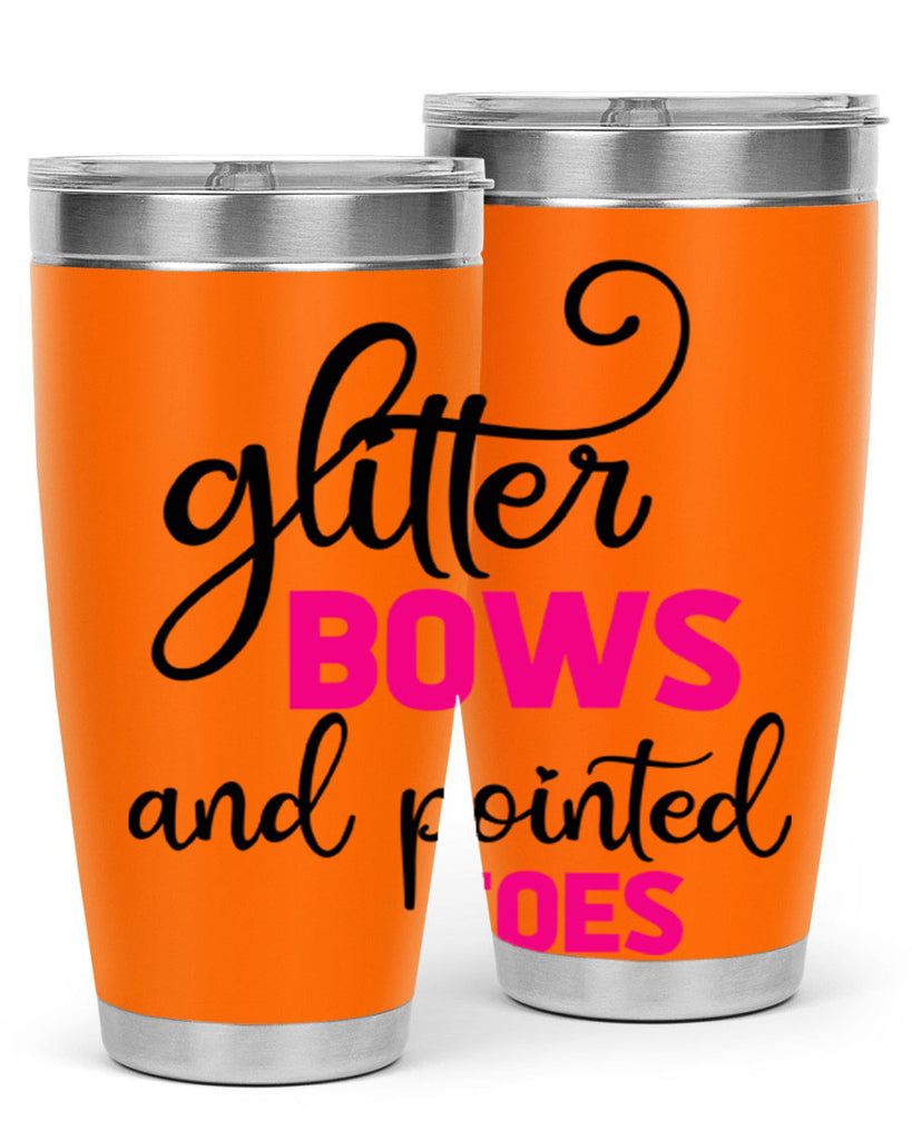 glitter bows and pointed toes 41#- ballet- Tumbler