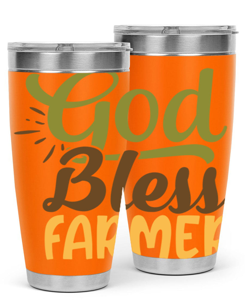 god bless farmer 10#- farming and gardening- Tumbler