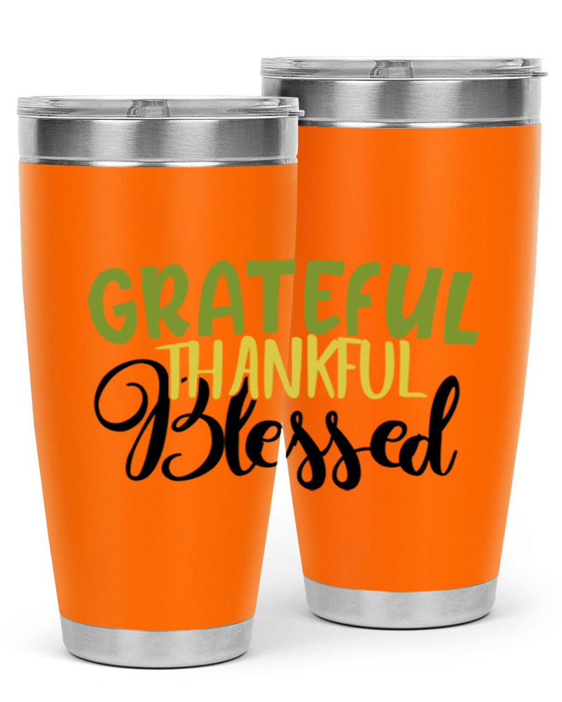 grateful thankful blessed 57#- thanksgiving- Tumbler