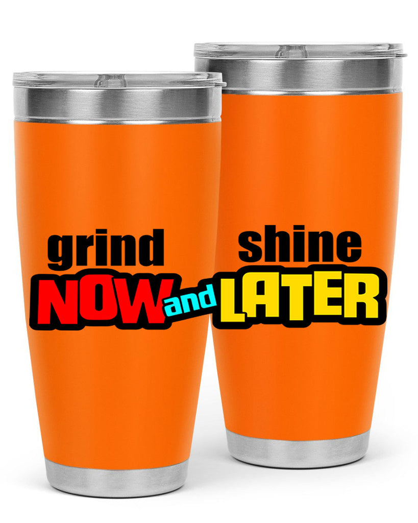 grind now and shine later 142#- black words phrases- Cotton Tank