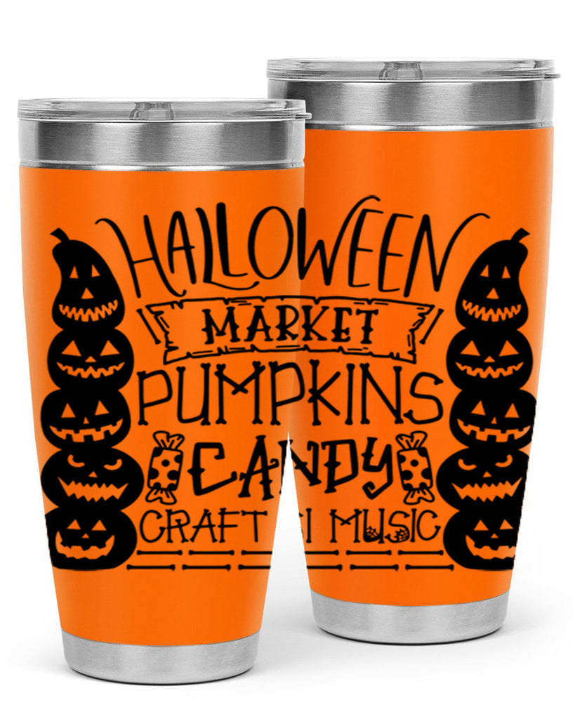 halloween market pumpkins candy 73#- halloween- Tumbler