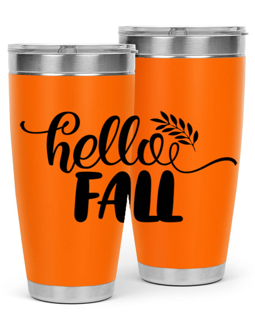 hello fall 54#- thanksgiving- Tumbler