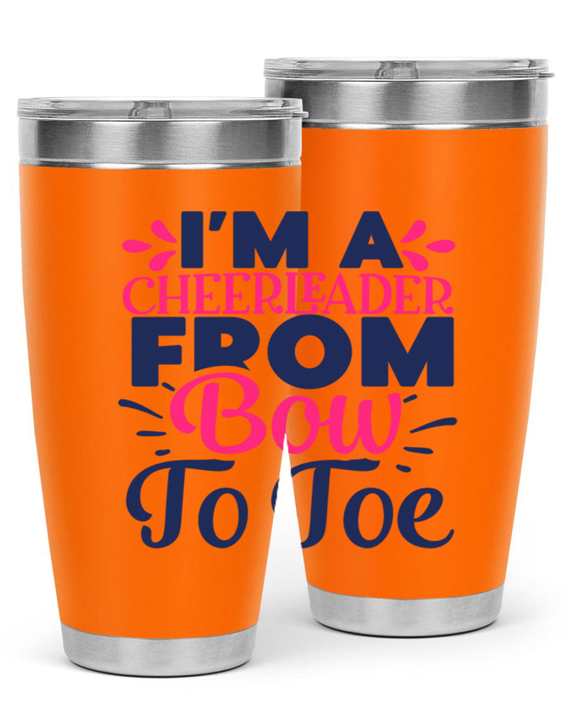 im a cheerleader bow to toe 1743#- cheer- Tumbler