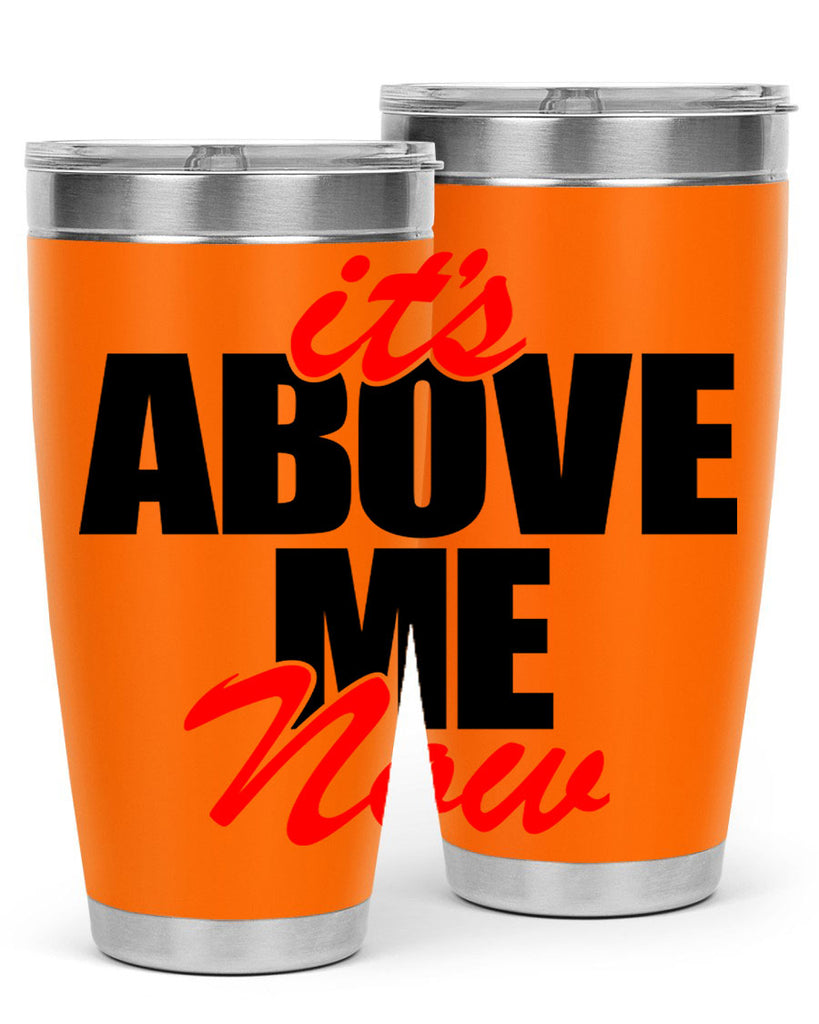 its above me now 106#- black words phrases- Cotton Tank