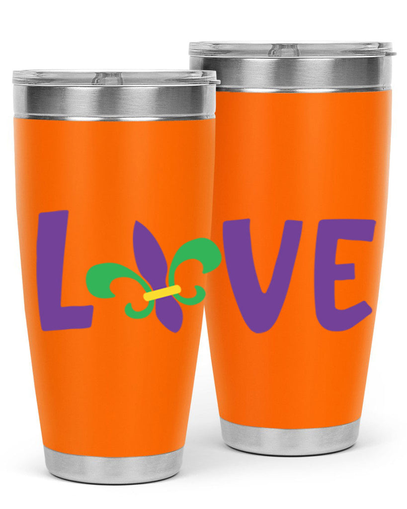 love 80#- mardi gras- Tumbler