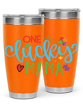 one lucky mama Style 33#- autism- Tumbler