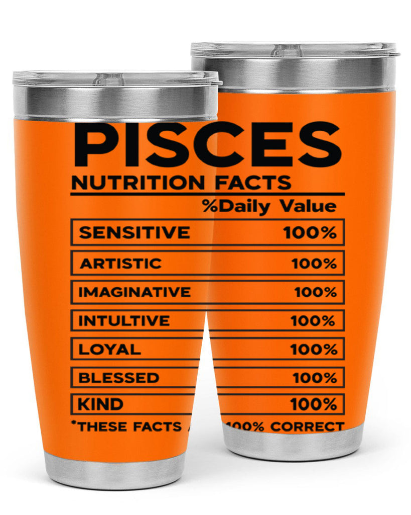 pisces Nutrition Facts 367#- zodiac- Tumbler