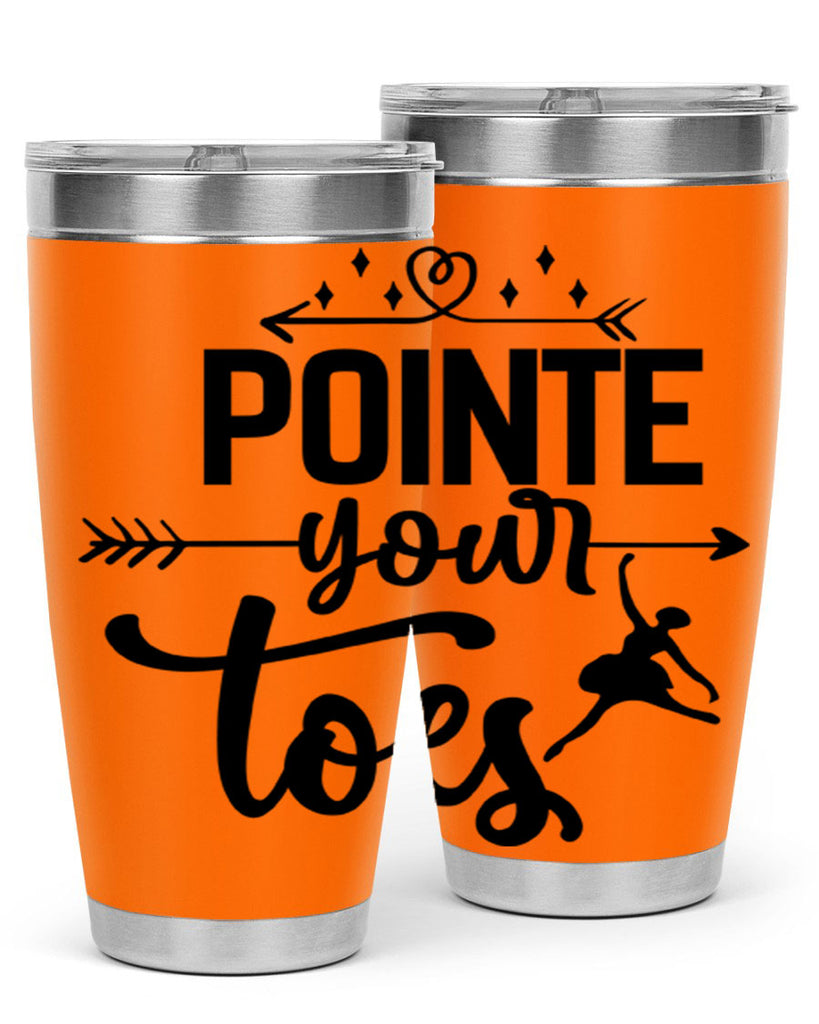 pointe your toes 72#- ballet- Tumbler