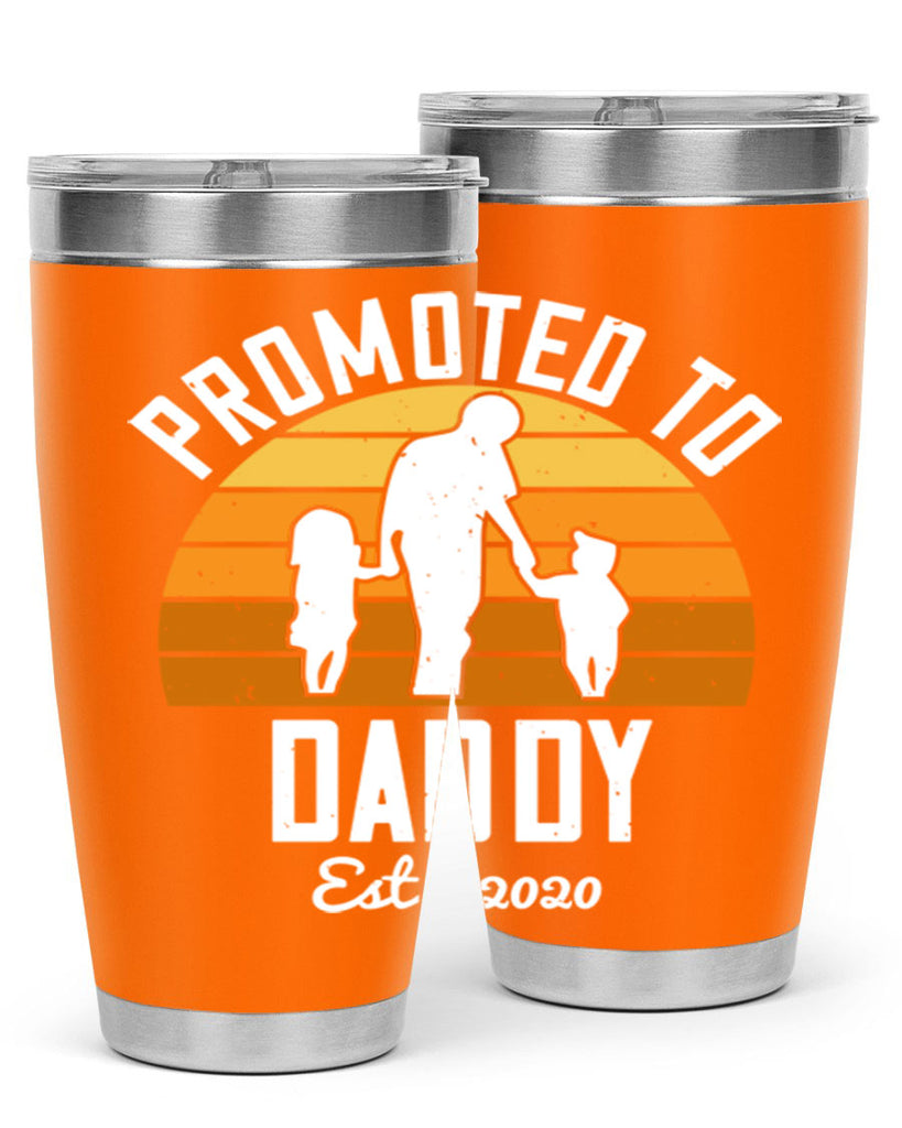 promoted to daddy est 187#- fathers day- Tumbler