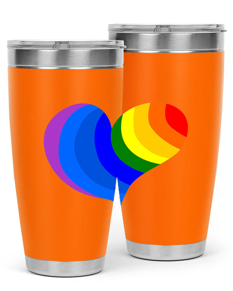 rainbow heart wavy 7#- lgbt- Tumbler