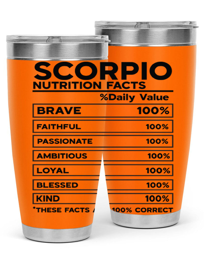scorpio Nutrition Facts 434#- zodiac- Tumbler