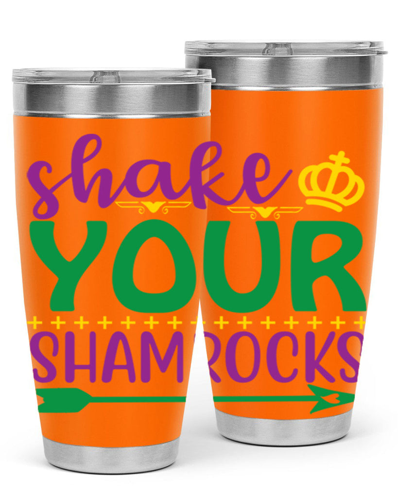 shake your shamrocks 2#- mardi gras- Tumbler