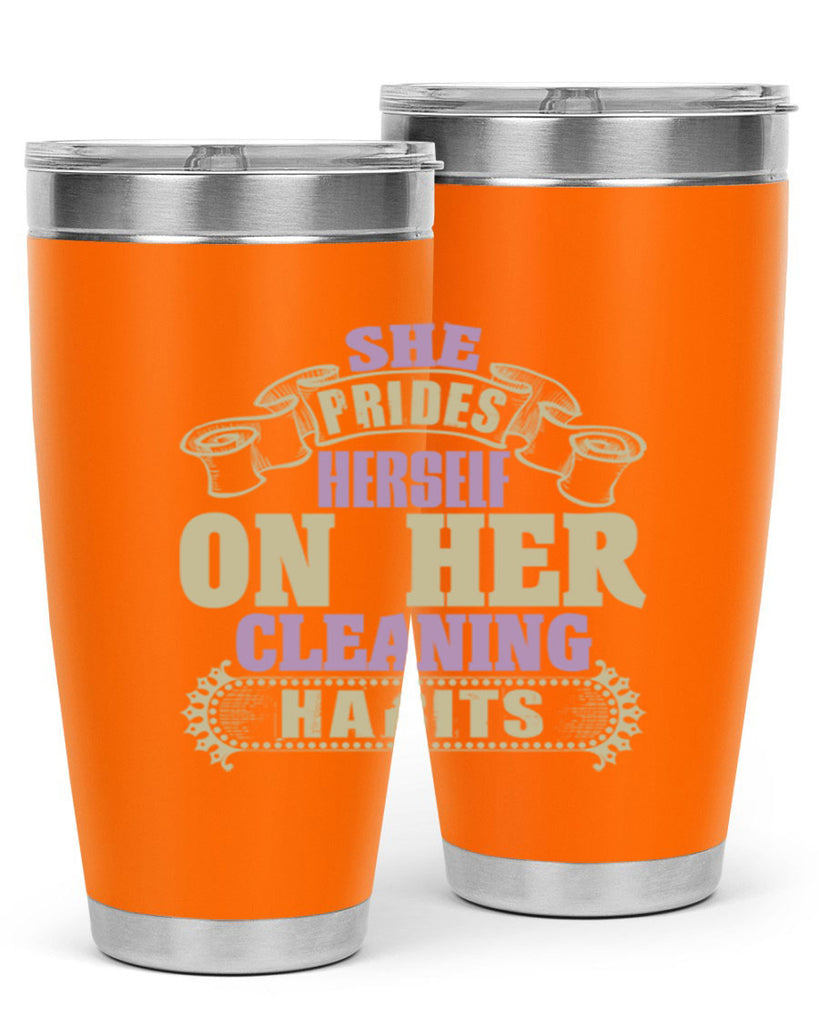 she prides hereself on her cleaning habits Style 14#- cleaner- tumbler