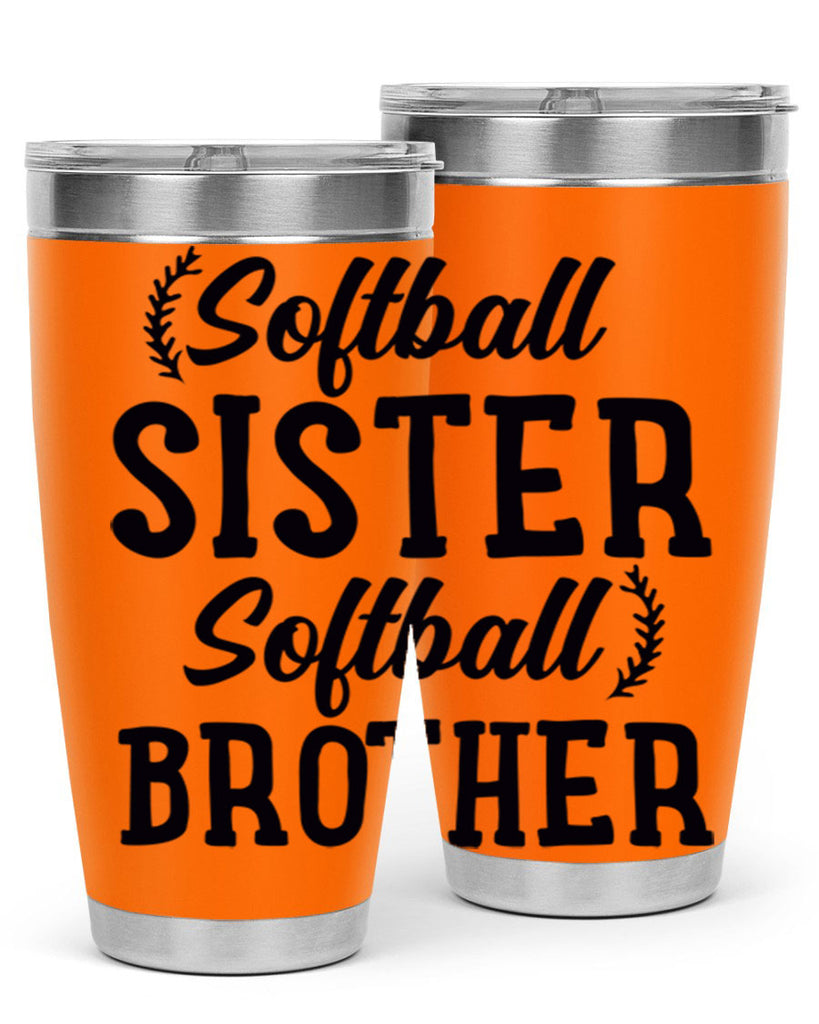 softball sister softball brother 2273#- softball- Tumbler