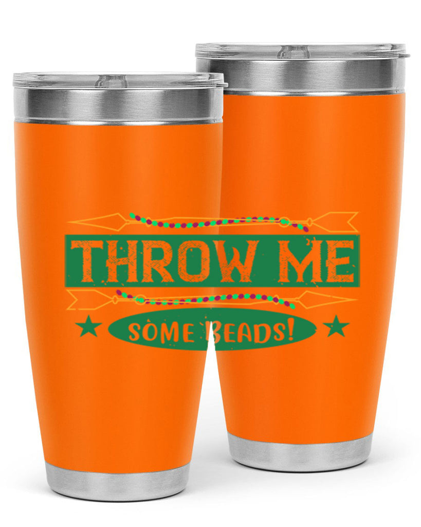 throw me some beads 34#- mardi gras- Tumbler