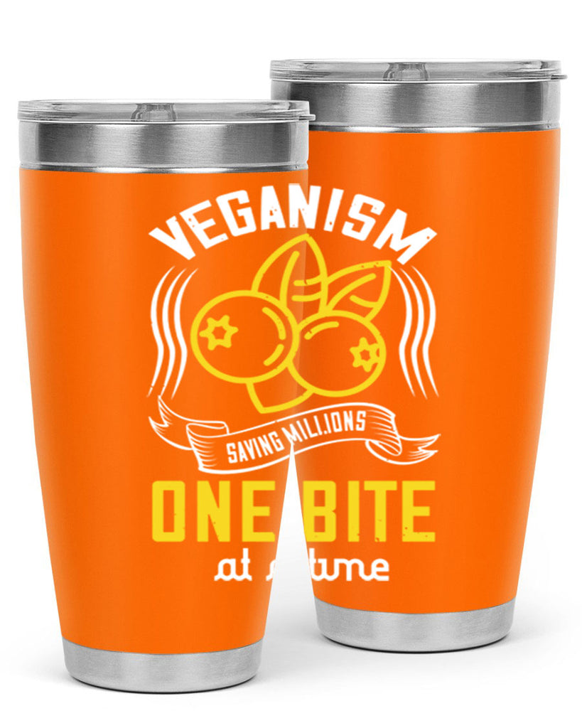 veganism saving millions one bite at a time 13#- vegan- Tumbler