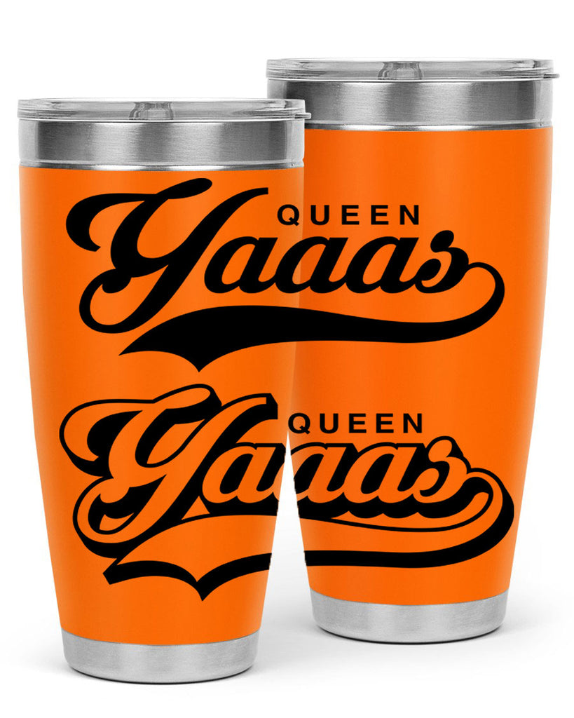 yaaas queen script 6#- black words phrases- Cotton Tank