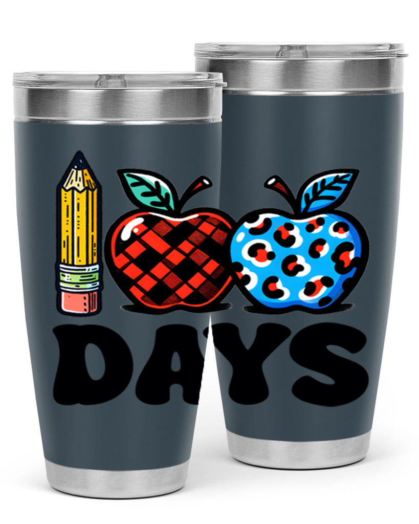 100th day of school Apple 38#- 100 days of school- Tumbler