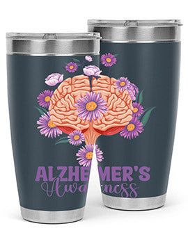 AlzheimerS Awareness Brain 12#- alzheimers- Tumbler