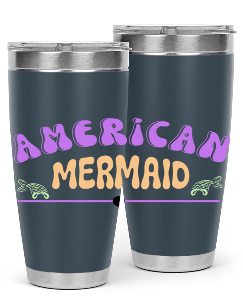 American Mermaid 16#- mermaid- Tumbler