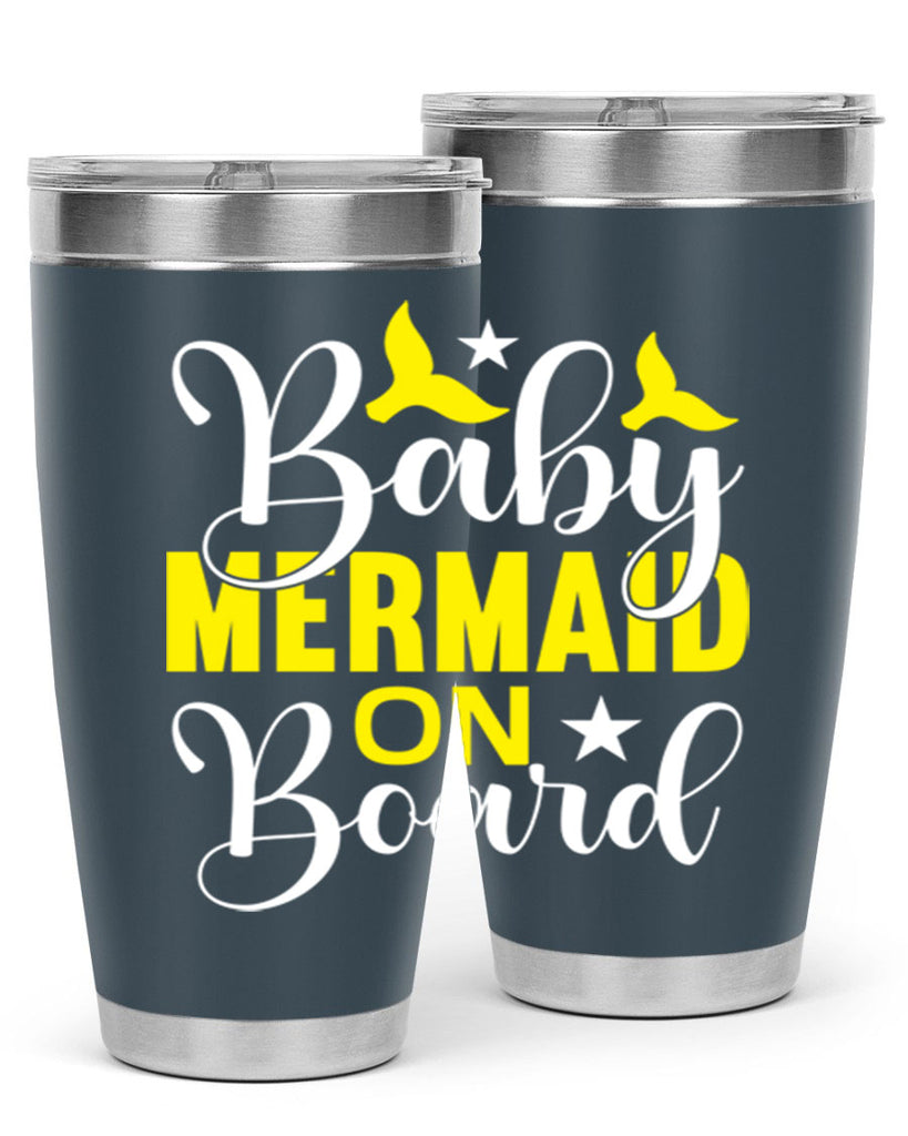 Baby Mermaid on Board 21#- mermaid- Tumbler