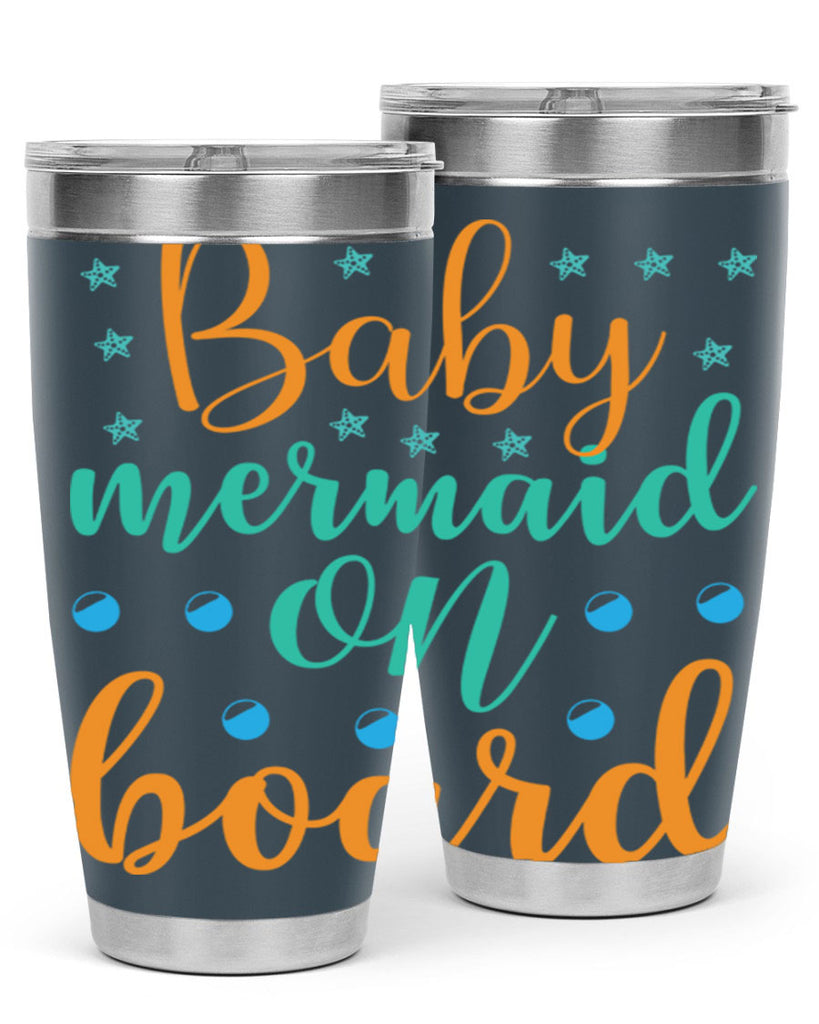 Baby Mermaid on Board 40#- mermaid- Tumbler